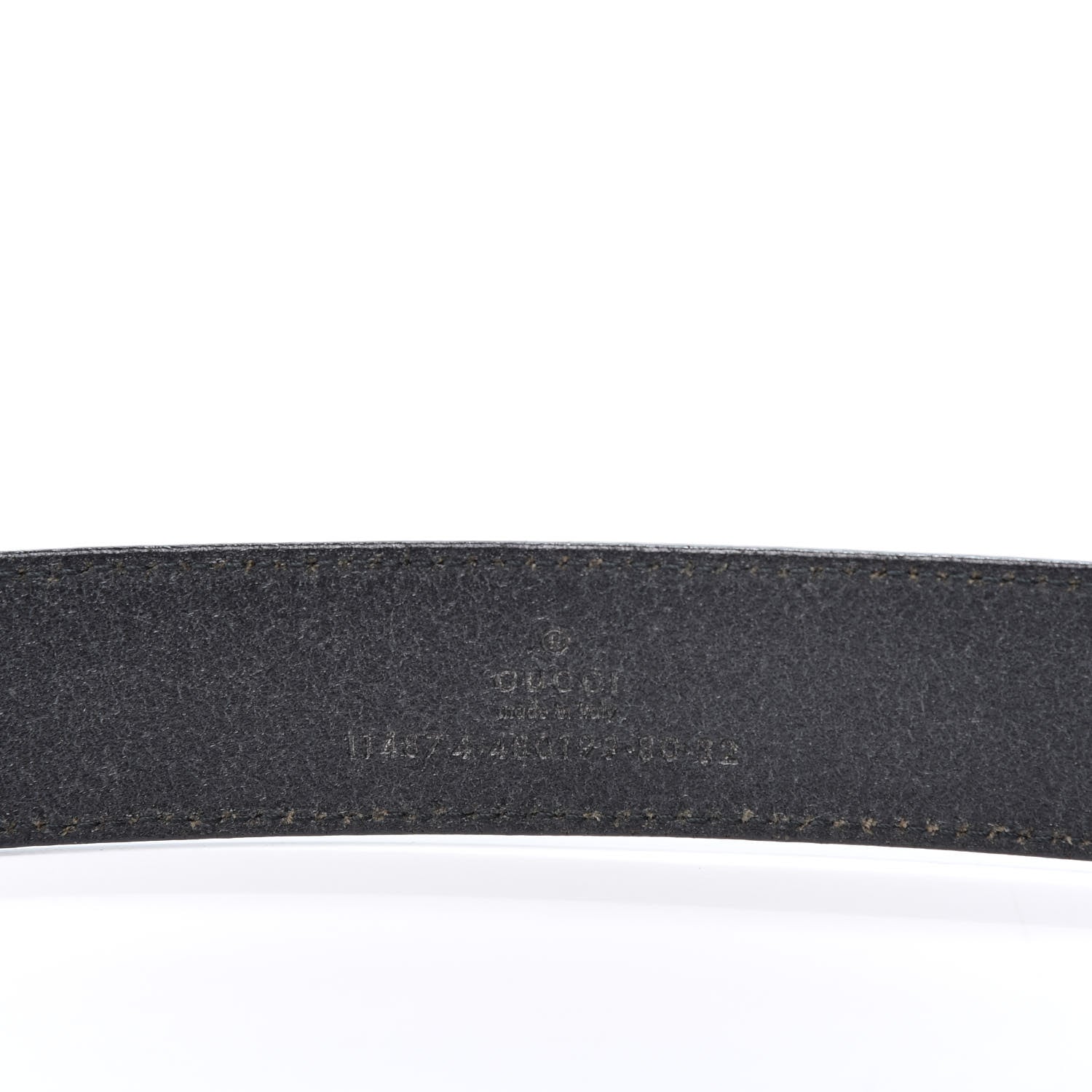 Gucci Calfskin Interlocking G Belt 80 32 Black 4 of 5
