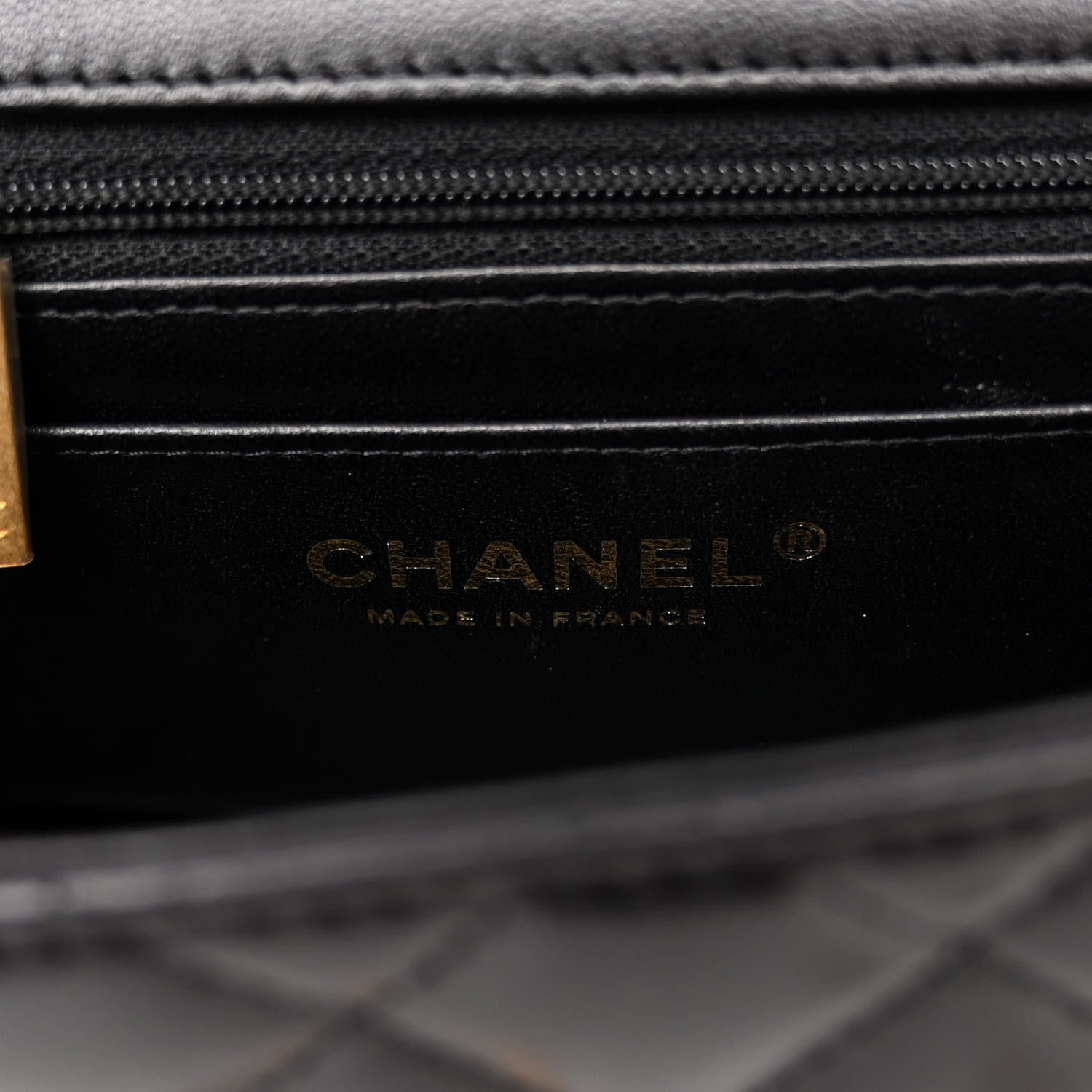 Chanel Lambskin Quilted Metal Mini Top Handle Rectangular Flap Black 6 of 10