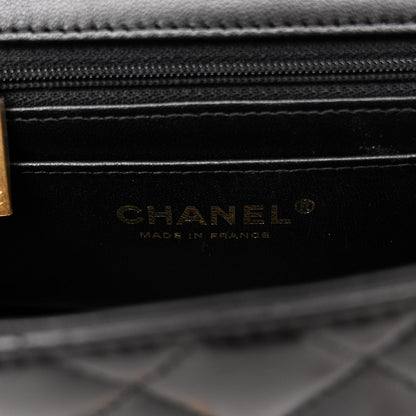 Chanel Lambskin Quilted Metal Mini Top Handle Rectangular Flap Black 6 of 10