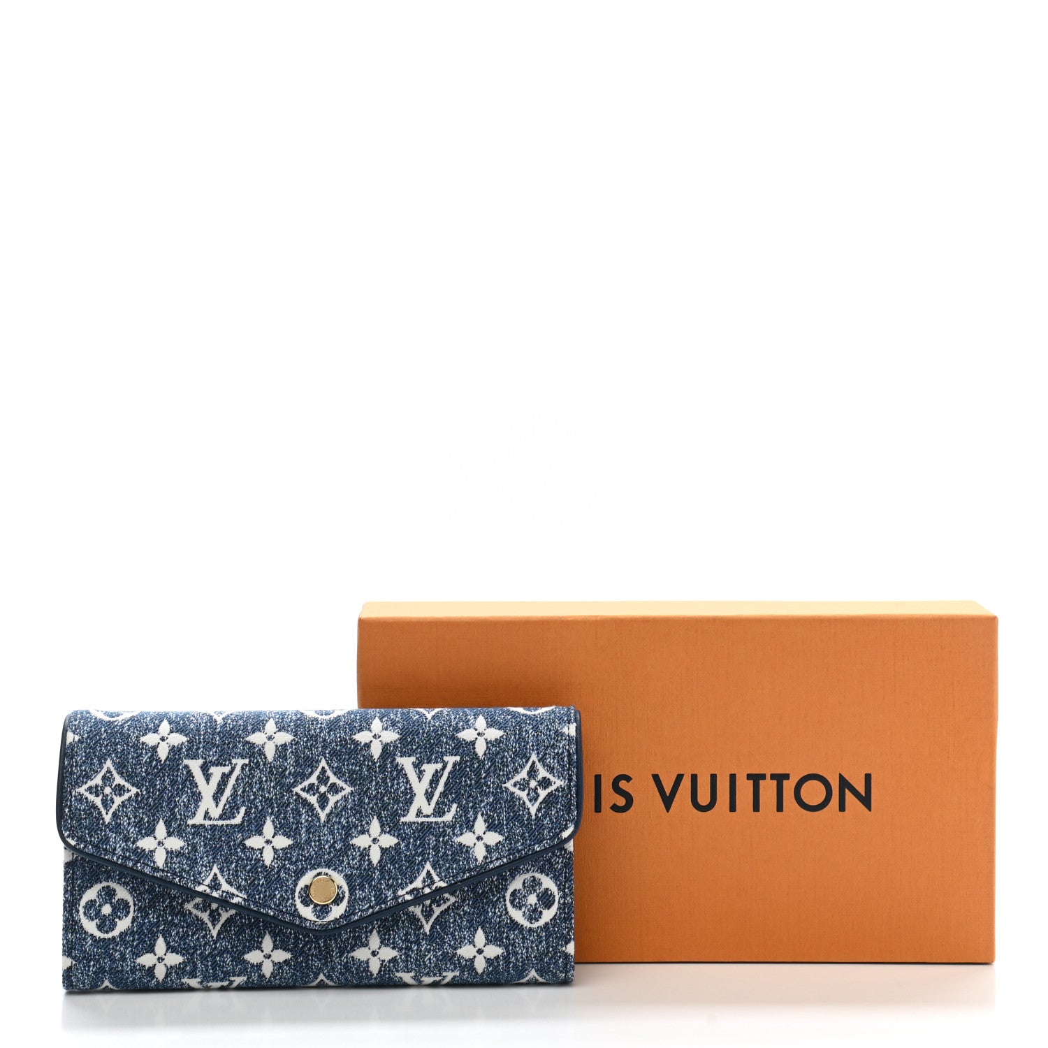 Louis Vuitton Monogram Jacquard Denim Sarah Wallet Bleu 8 of 8
