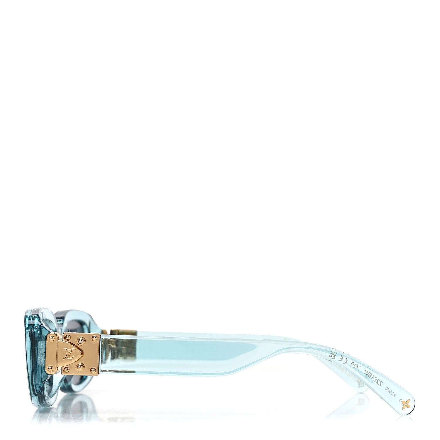 Louis Vuitton Acetate S Lock Cat Eye Sunglasses Z2818W Crystal Blue 3 of 7