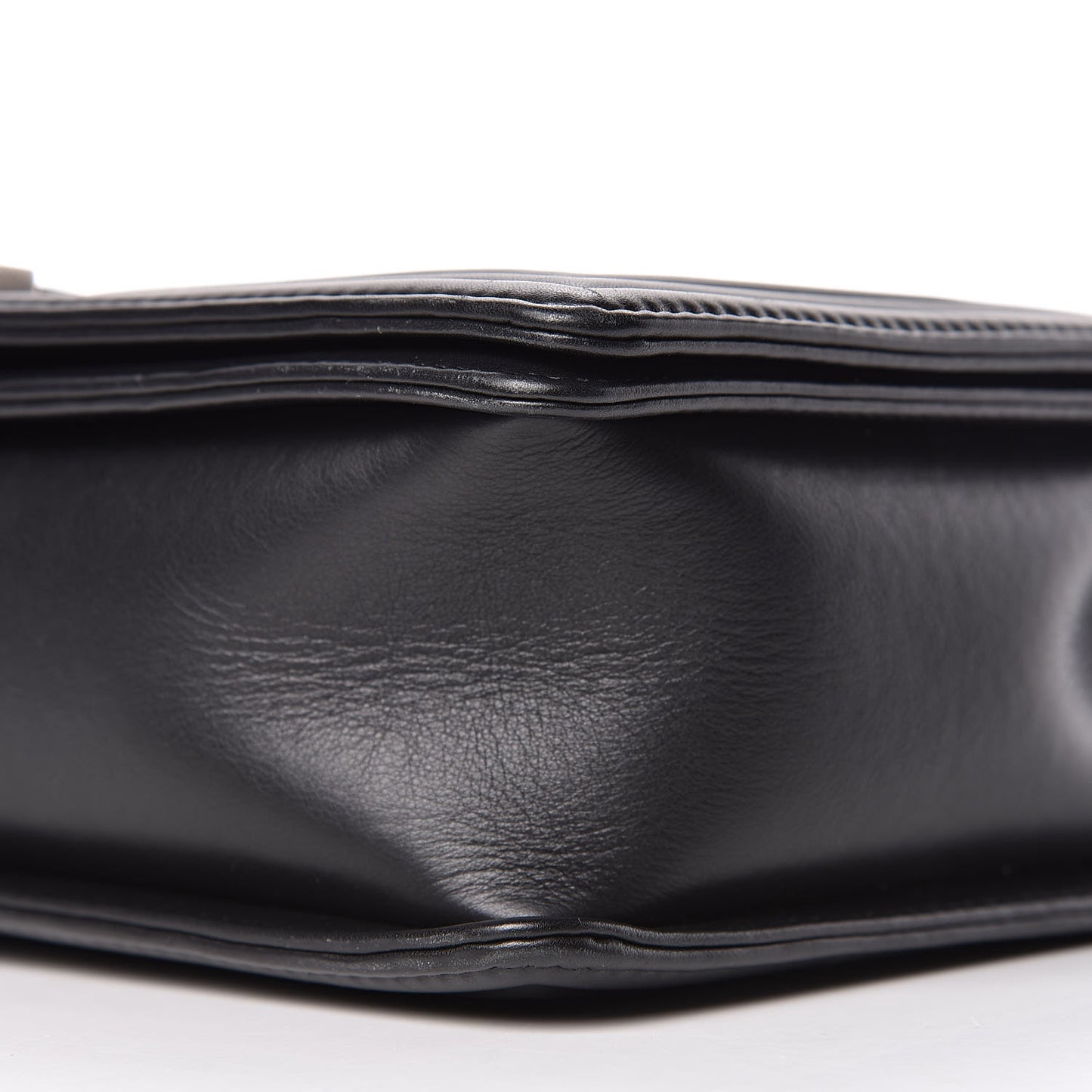 Lambskin Quilted Large Boy Flap Dark Grey