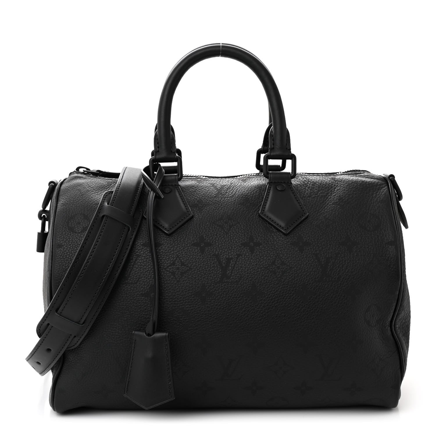 Louis Vuitton Calfskin Monogram Speedy P9 Bandouliere 30 Ultra Black 1 of 11