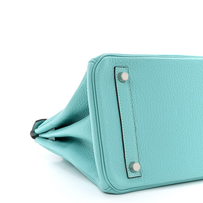 Hermes Taurillon Clemence Birkin 30 Bleu Atoll 8 of 9