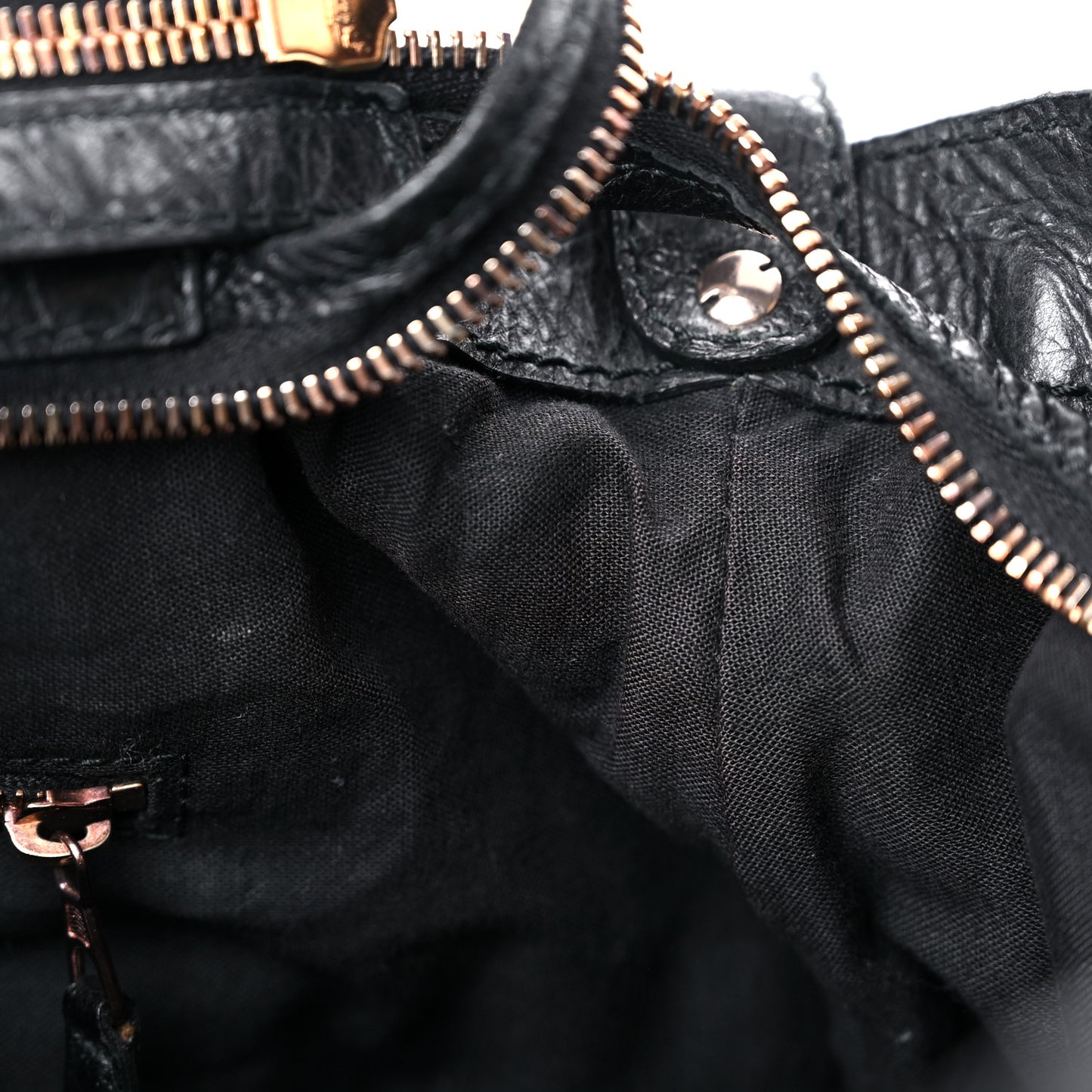 Agneau Giant 12 Rose Gold Hardware Town Black