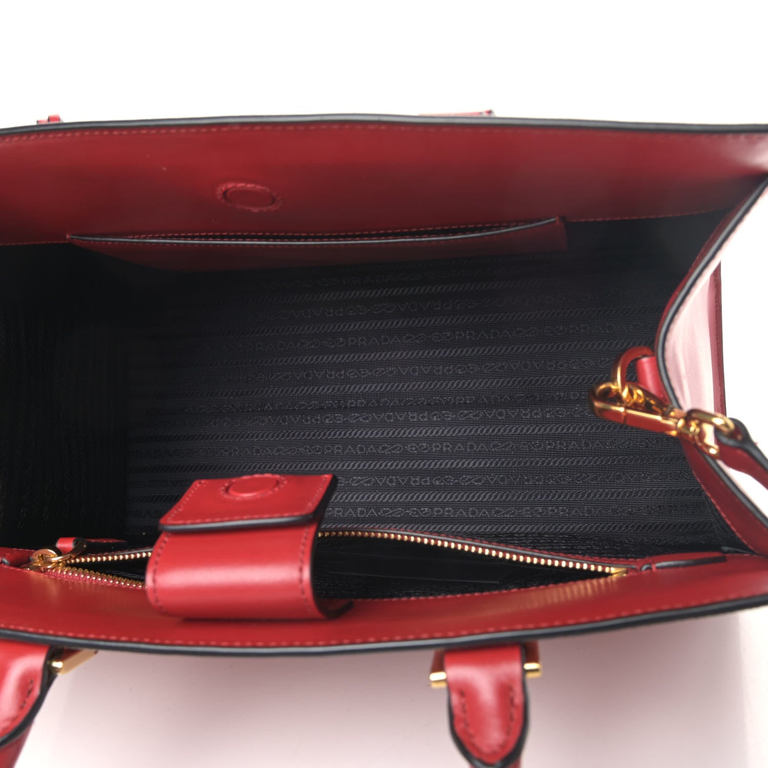 Prada Saffiano Soft Calfskin Tote Fuoco 4 of 6