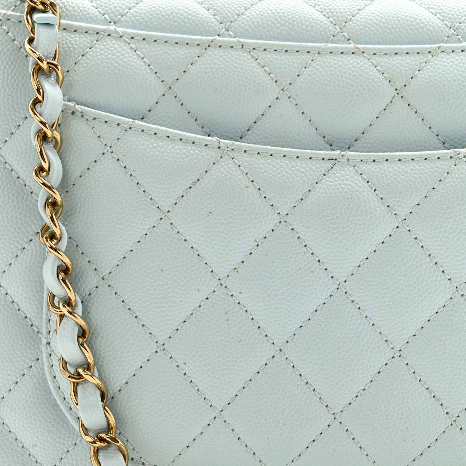 Chanel Caviar Quilted Small Coco Handle Flap Light Blue 12 of 12