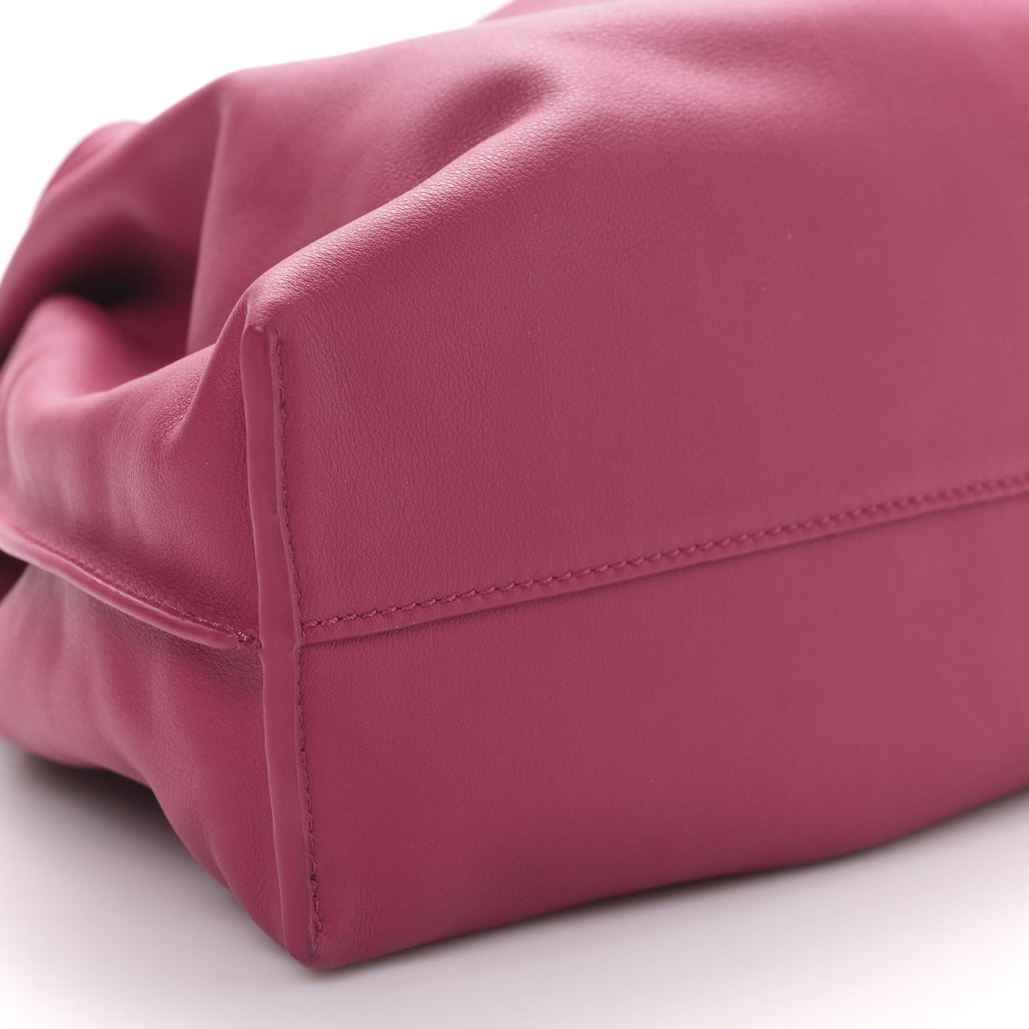 Satin Calfskin Monochrome Flamenco Knot Clutch Ruby Red Glaze