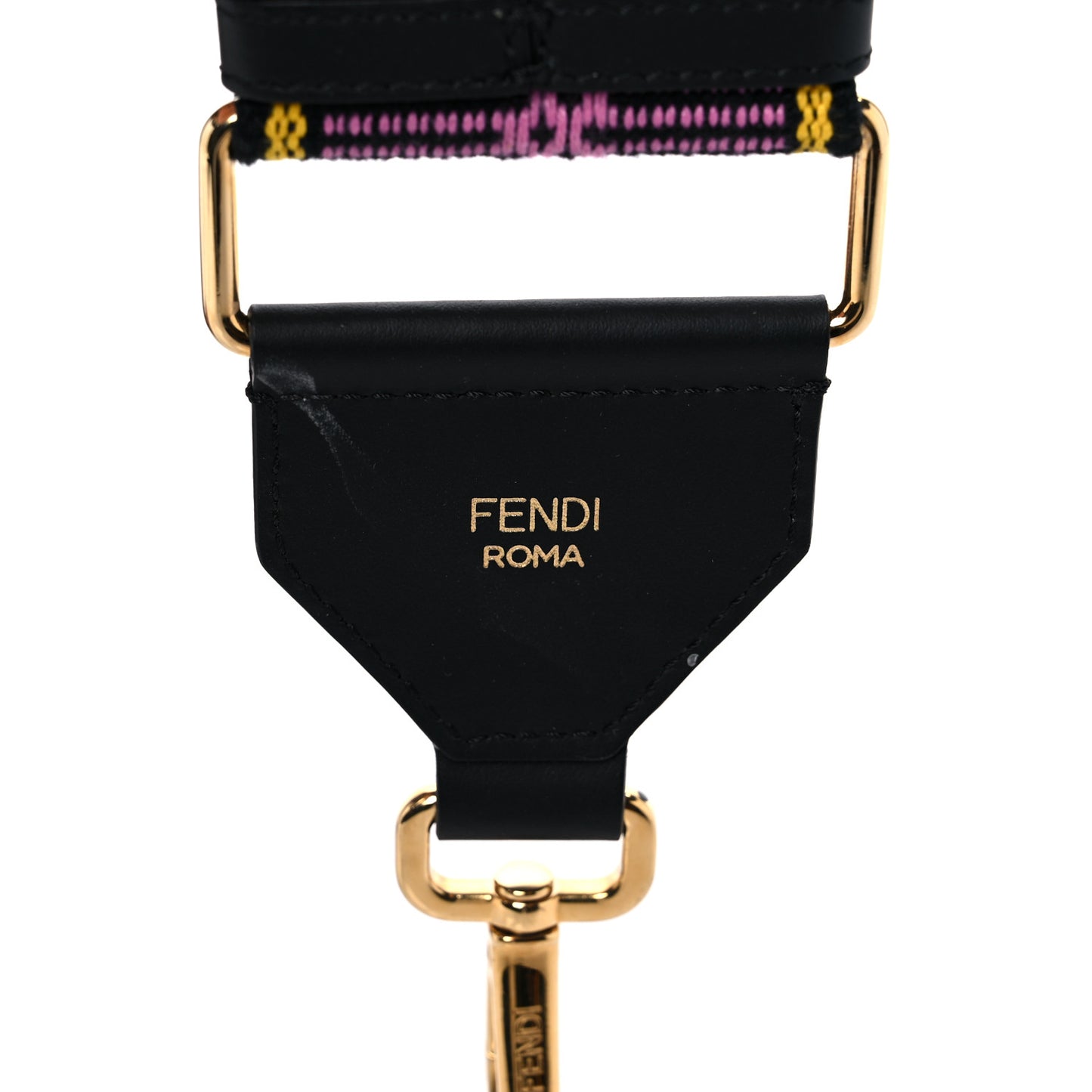 Cannete Ribbon Poly Vitello Century Logo Adjustable Strap You Lollipop Limon Black