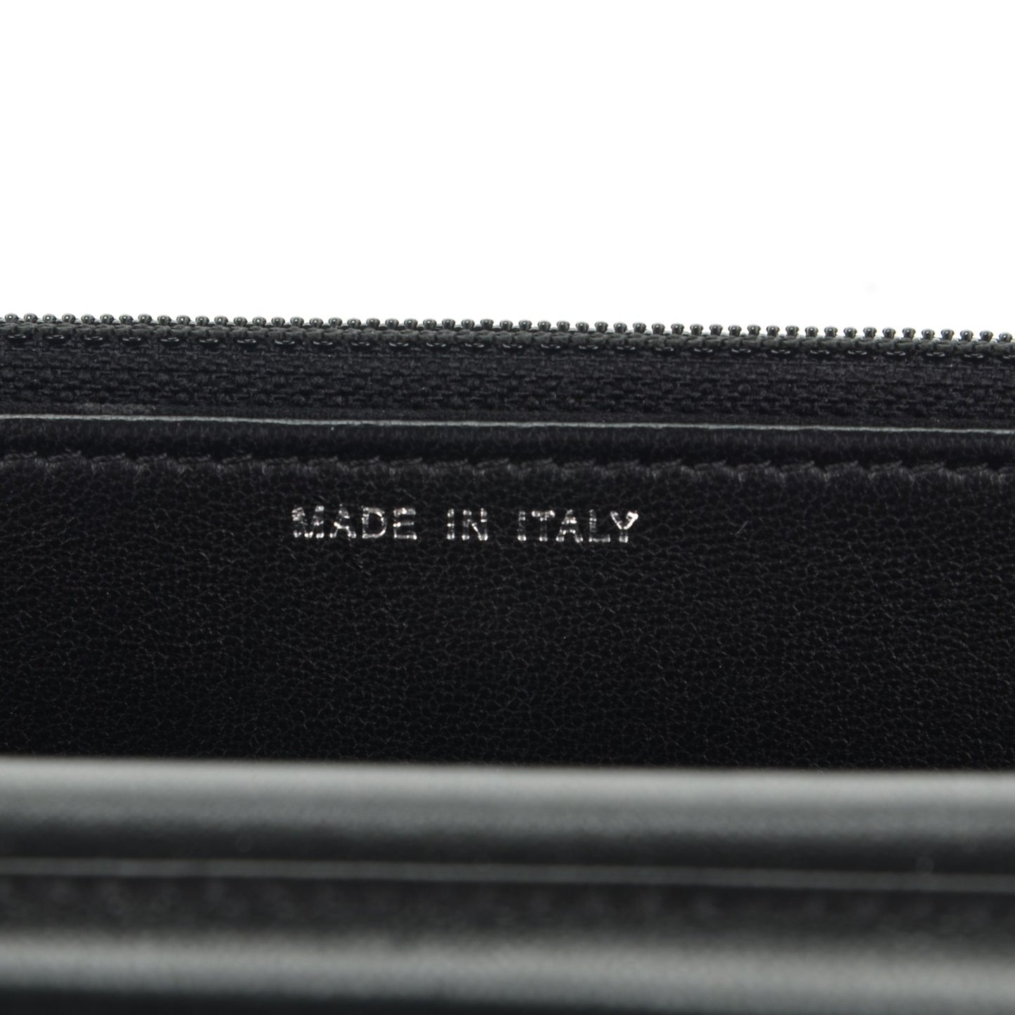 Calfskin Chevron Wallet On Chain WOC So Black