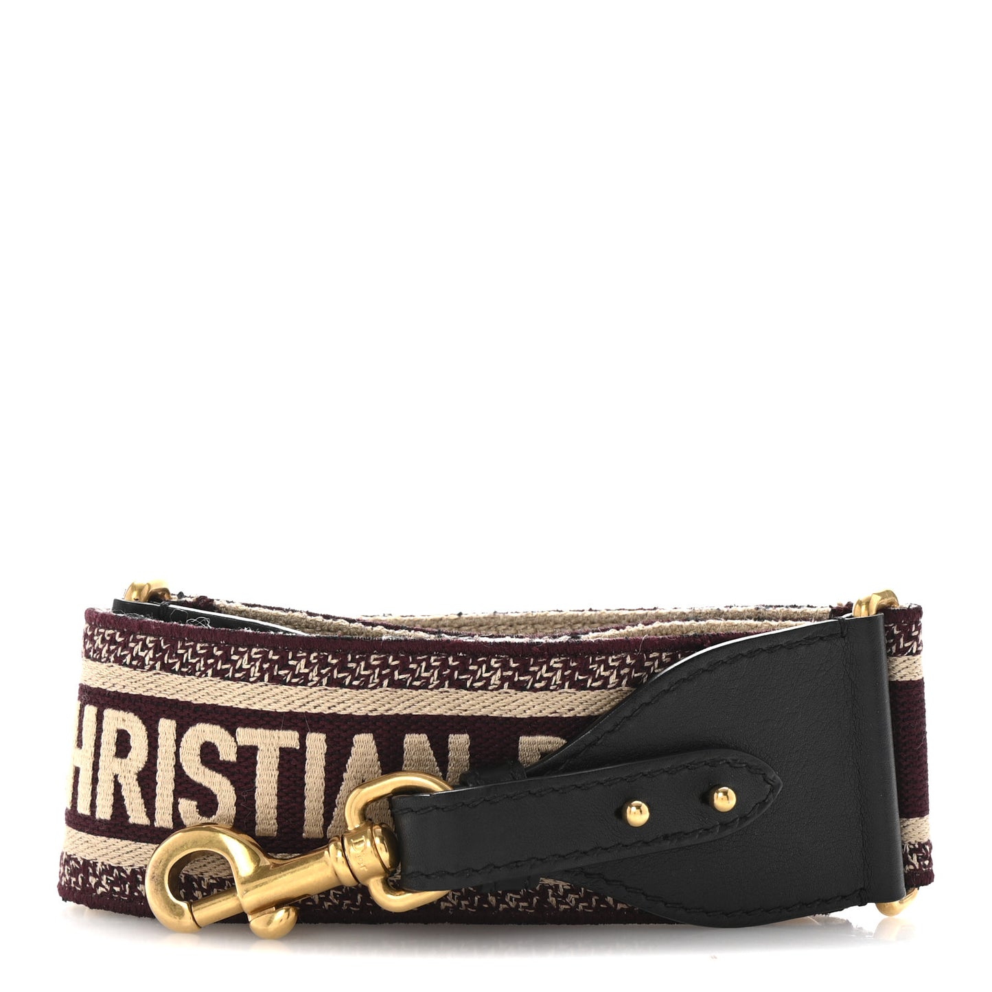 Canvas Embroidered Shoulder Strap Burgundy