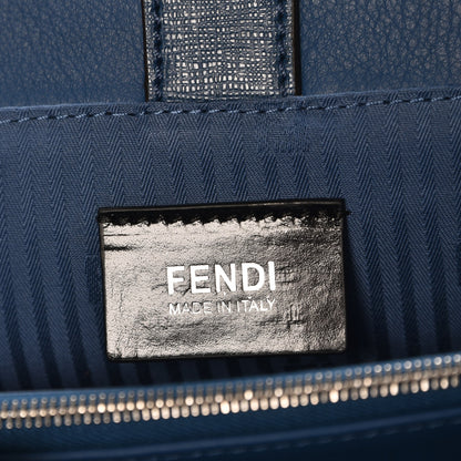 Fendi Vitello Elite Petite 2Jours Tote Blue Cobalto 8 of 9