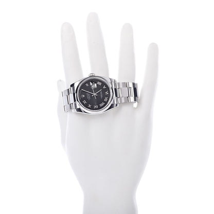 Rolex Stainless Steel 36mm Oyster Perpetual Datejust Watch Black Roman 116200 2 of 6