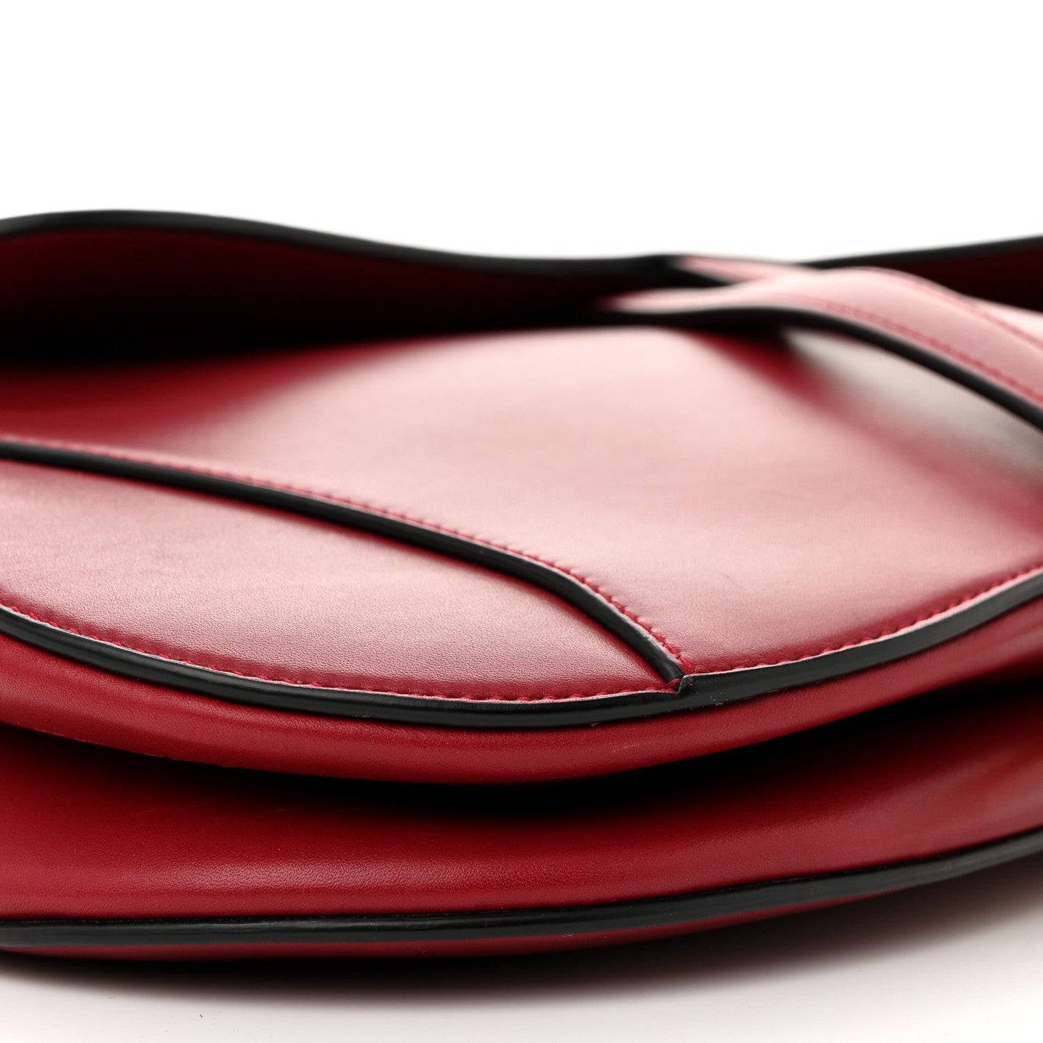 Christian Dior Calfskin Saddle Bag Scarlet 9 of 12
