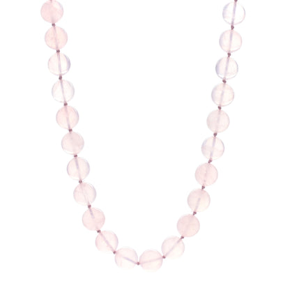 Tiffany Sterling Silver Rose Quartz Bead Necklace 1 of 3