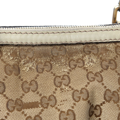 Gucci Monogram Margaux Calfskin Medium Sukey Top Handle Bag Beige Ebony Mystic White 9 of 13