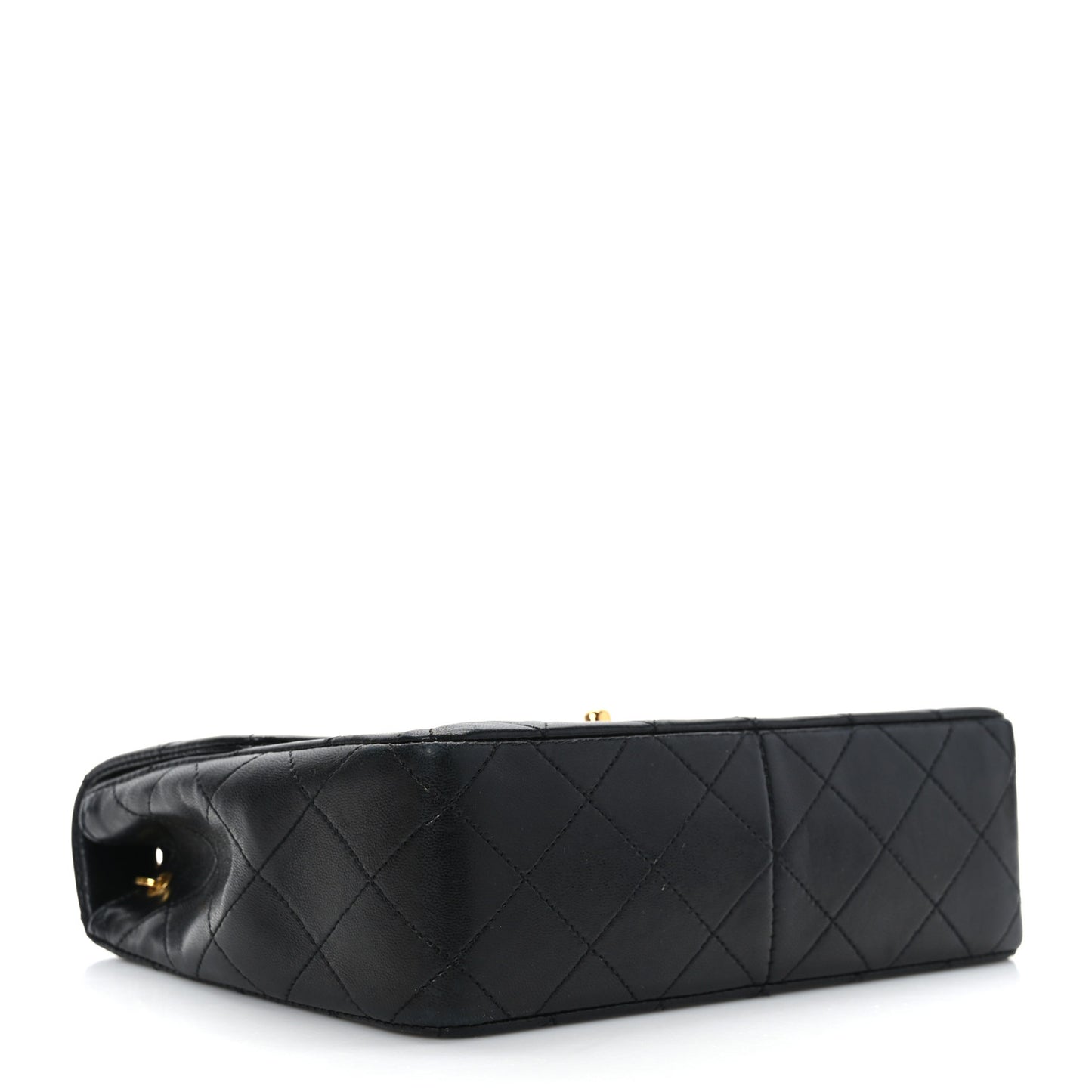 Lambskin Quilted Mini Square Flap Bag Black