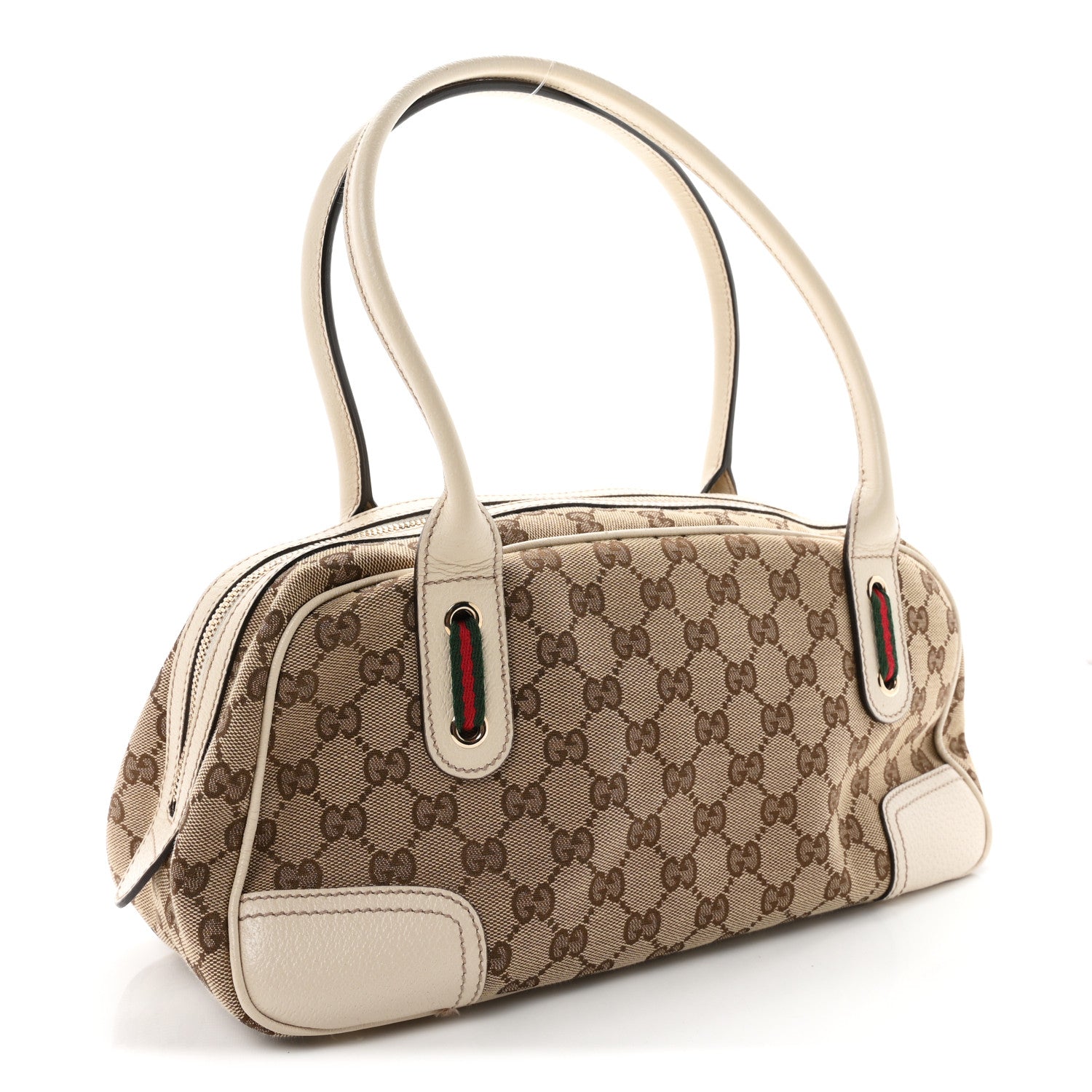 Gucci Monogram Small Princy Satchel Off White 3 of 10