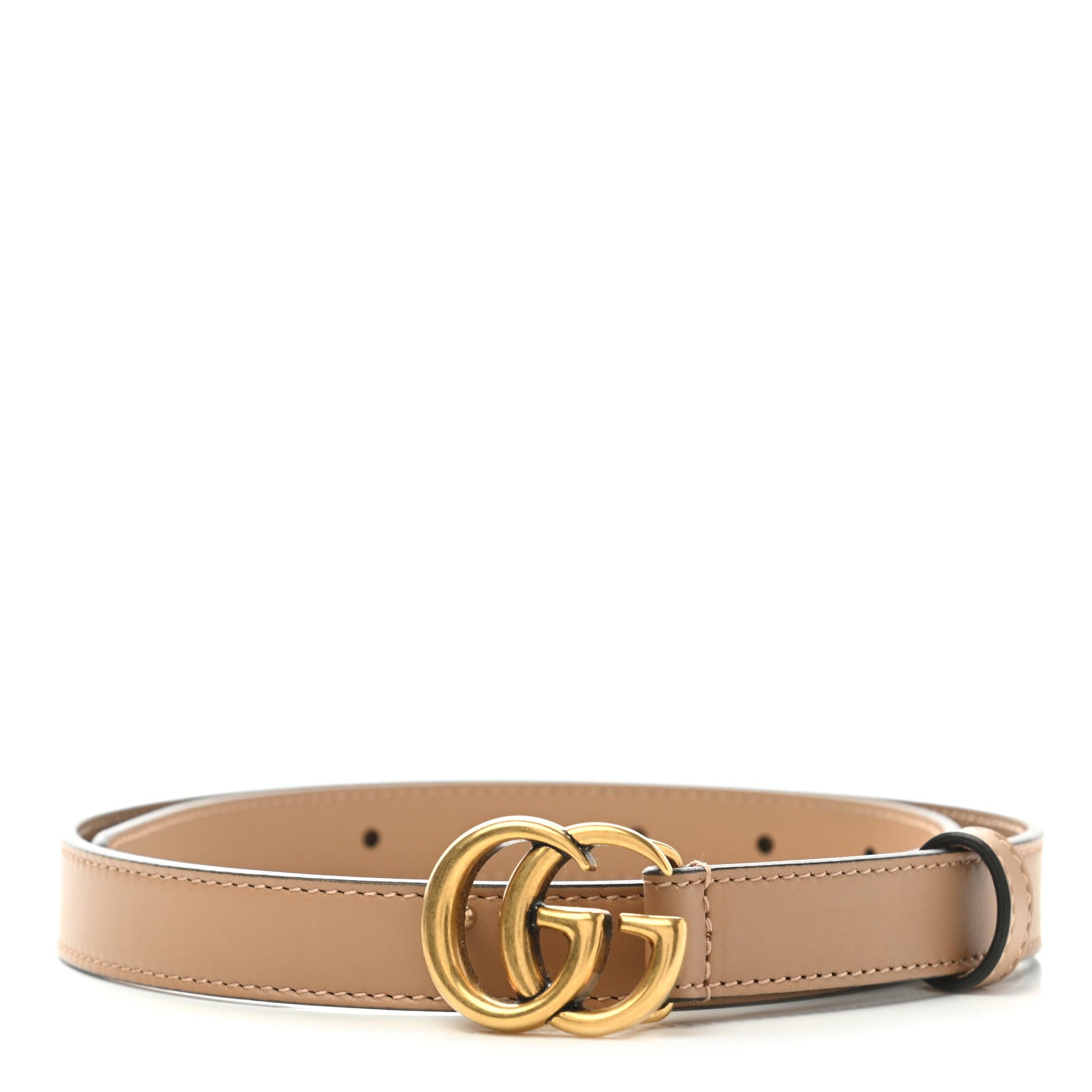 Gucci Moon Calfskin Double G 20mm Belt 70 28 Natural Tan 1 of 6
