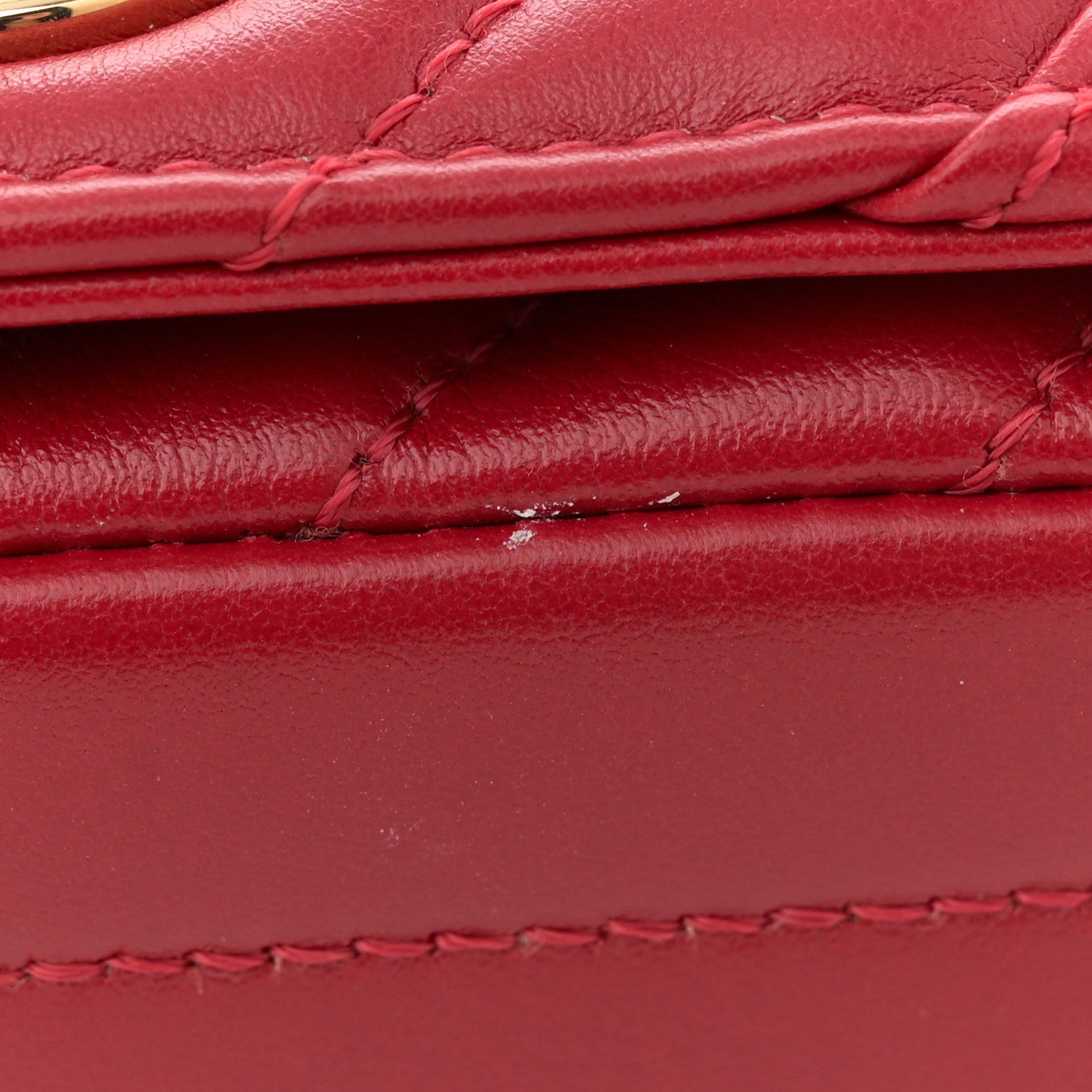 Chanel Calfskin Chevron Quilted Mini Statement Flap Red 11 of 13