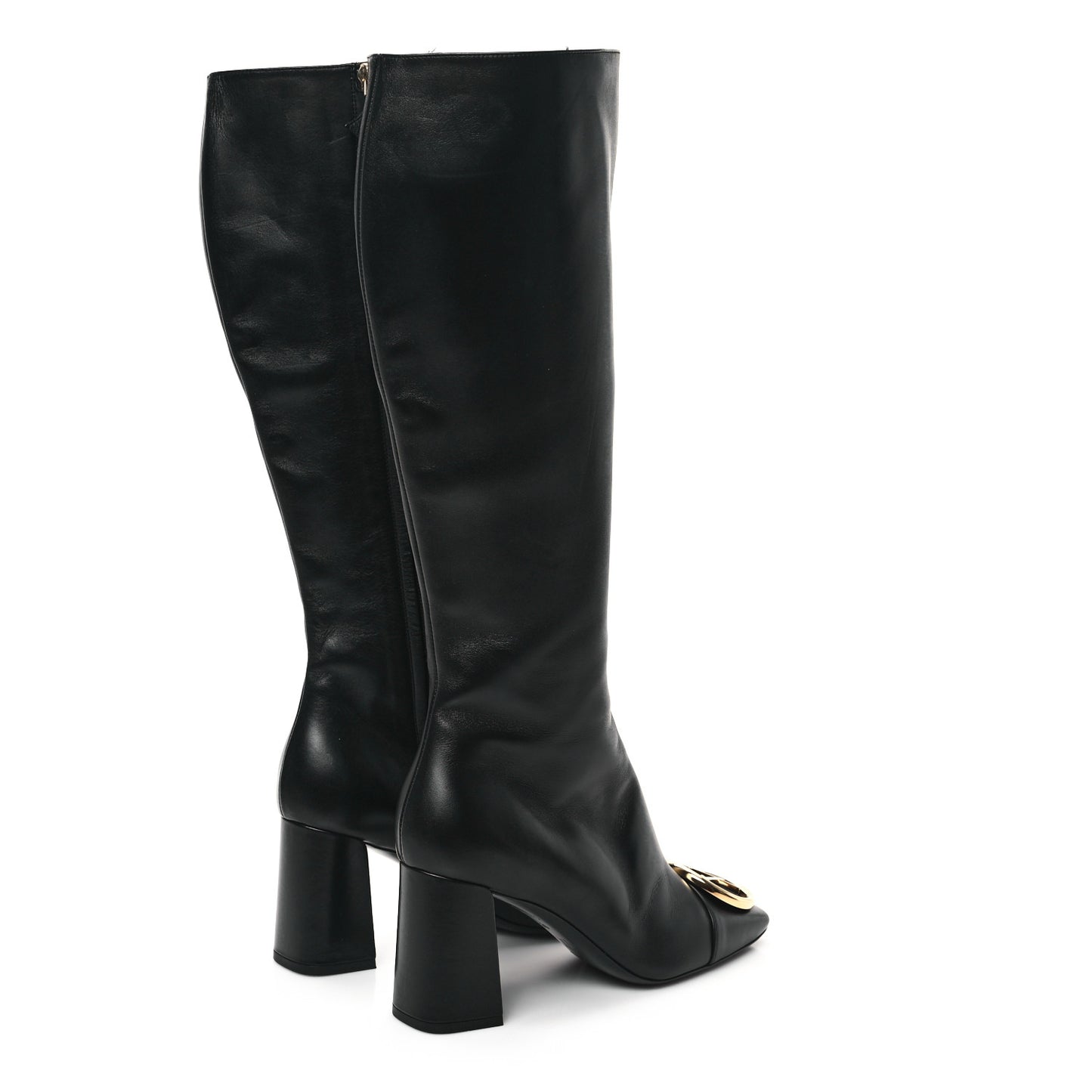 Calfskin Madeleine Knee Boots 39 Black