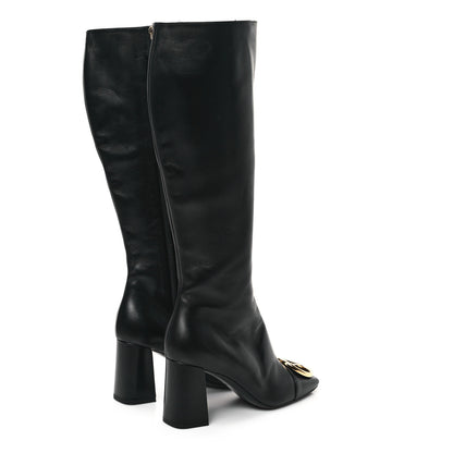 Louis Vuitton Calfskin Madeleine Knee Boots 39 Black 4 of 8