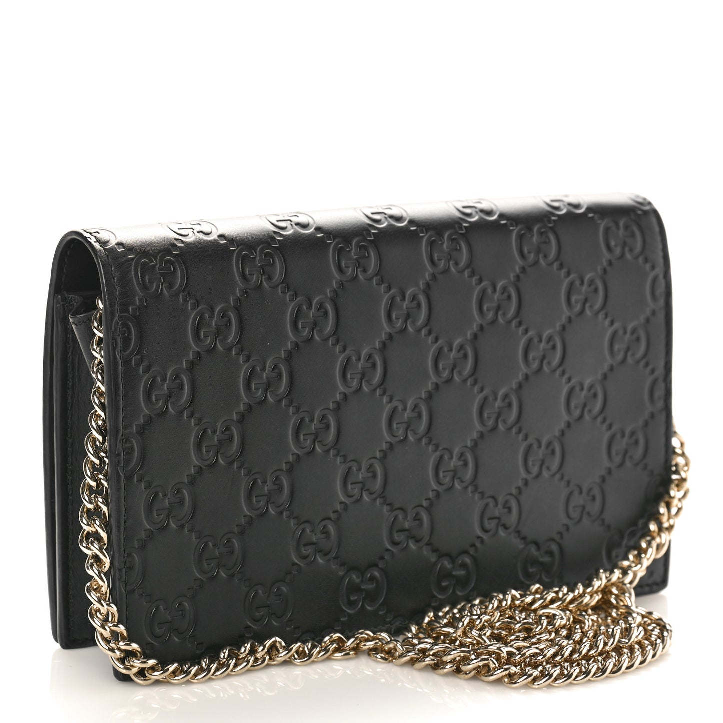 Guccissima Signature Bowy Chain Wallet Black