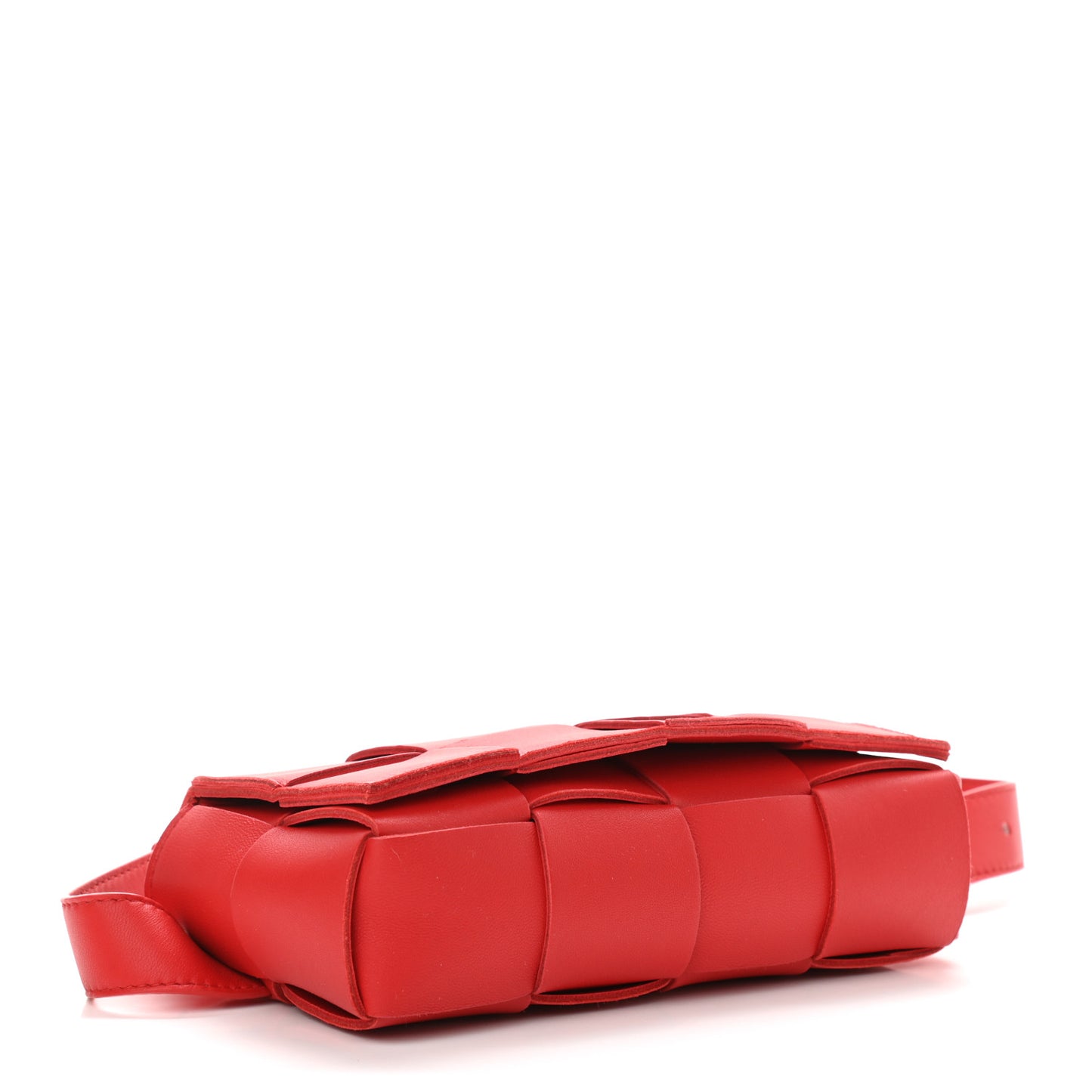 Nappa Maxi Intreccio The Belt Cassette Bag Bright Red