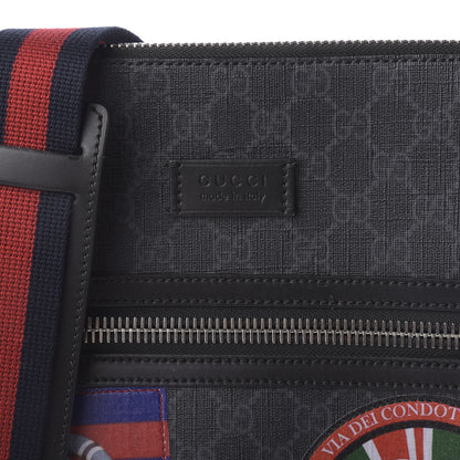 Gucci GG Supreme Monogram Night Courrier Flat Messenger Bag Black Multicolor 9 of 10