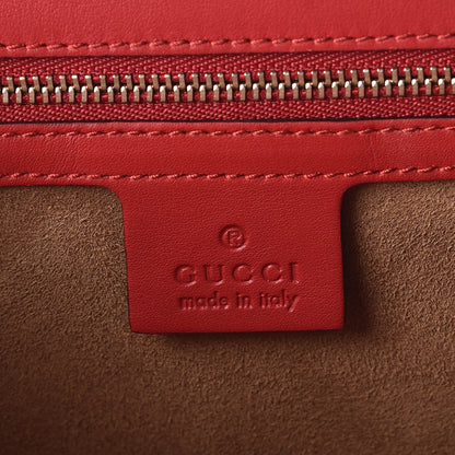 Gucci Moon Calfskin Bi-Color Medium Padlock Shoulder Bag New Rosette Hibiscus Red 7 of 9