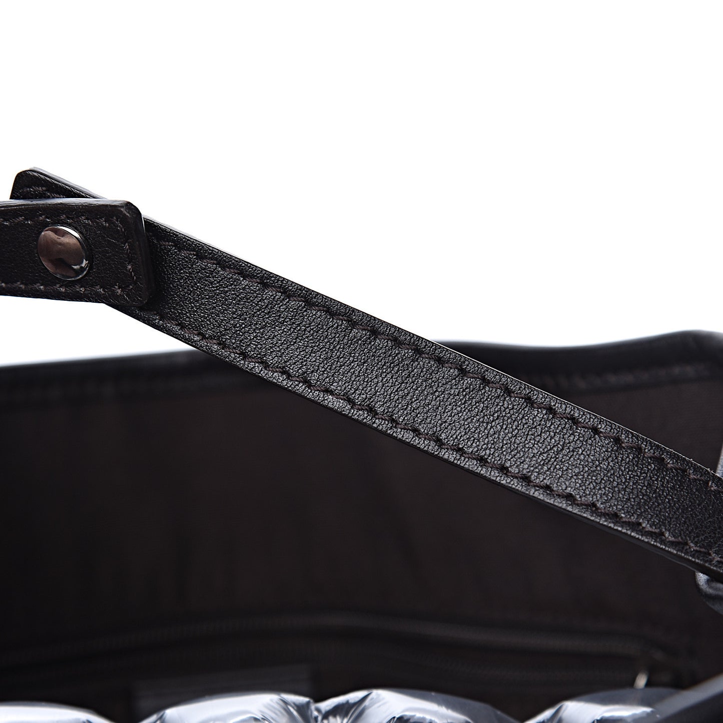 Calfskin Horsebit Embossed Medium Abbey Tote Dark Brown