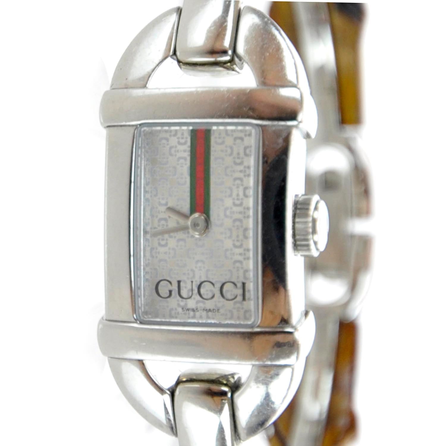 Gucci Stainless Steel Bamboo 16mm 6800L Quartz Watch 3 of 9