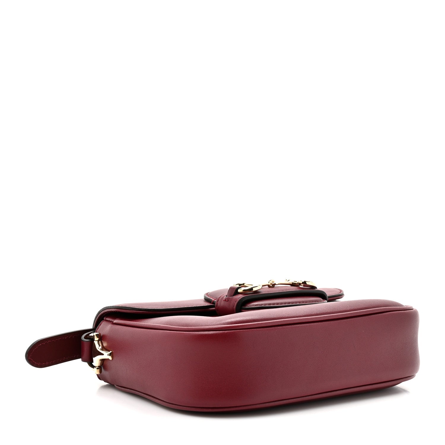 Gucci Soft Calfskin Horsebit 1955 Small Shoulder Bag Rosso Ancora 3 of 9