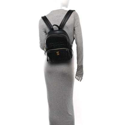 Burberry Lambskin Quilted TB Backpack Black 2 of 9