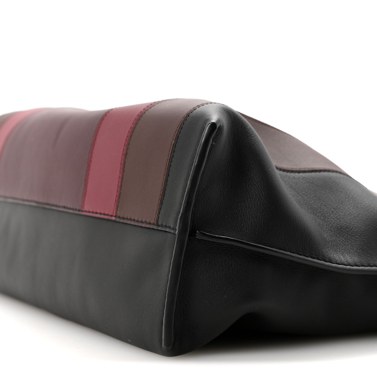 Loewe X ALBERS Nappa Calfskin Medium Flamenco Knot Clutch Black Burgundy 10 of 10