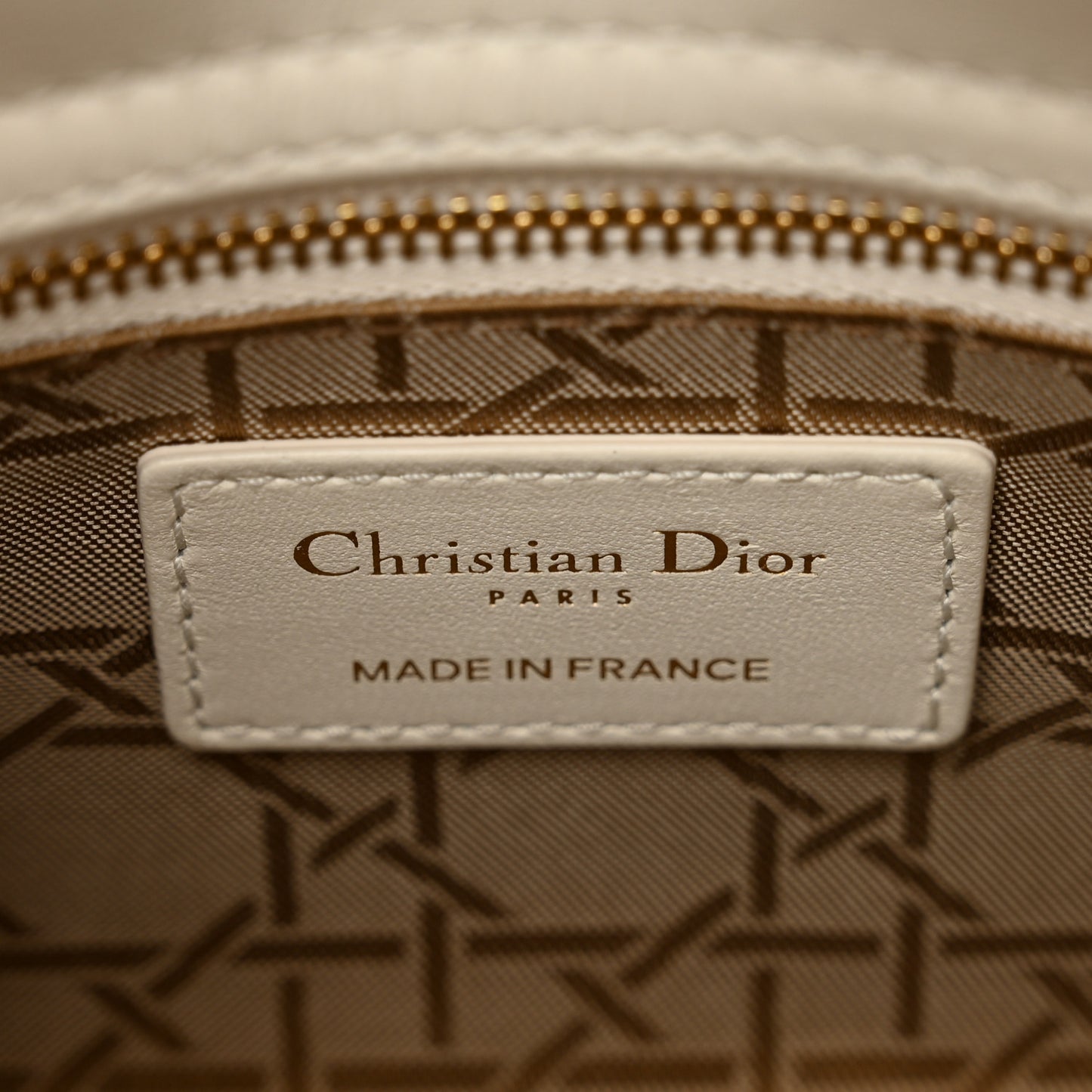 Lambskin Cannage Mini Lady Dior White