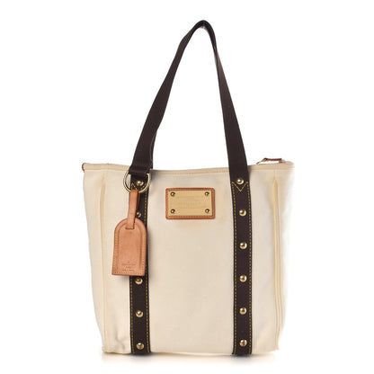 Louis Vuitton Toile Antigua Cabas MM Tote White 1 of 9