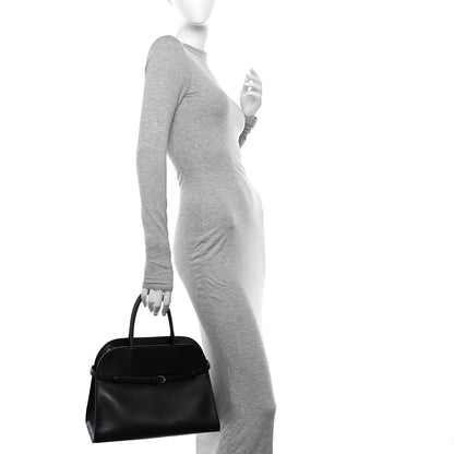 The Row Polished Saddle Calfskin Soft Margaux Belt 12 Black 2 of 9