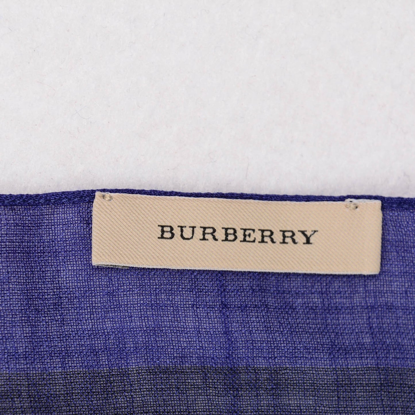 Wool Silk House Check Scarf Purple