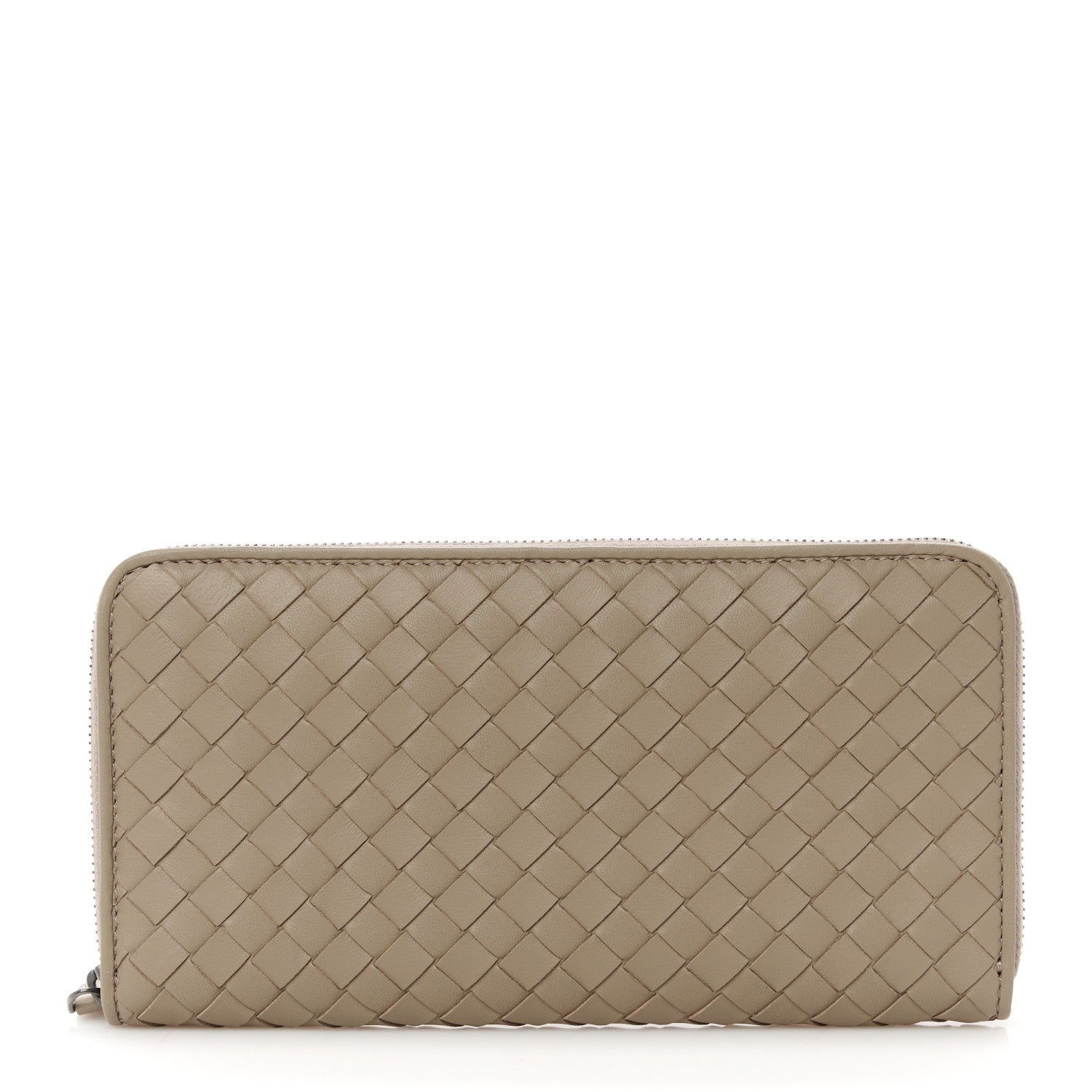Bottega Veneta Nappa Intrecciato Zip Around Wallet Fume 1 of 9