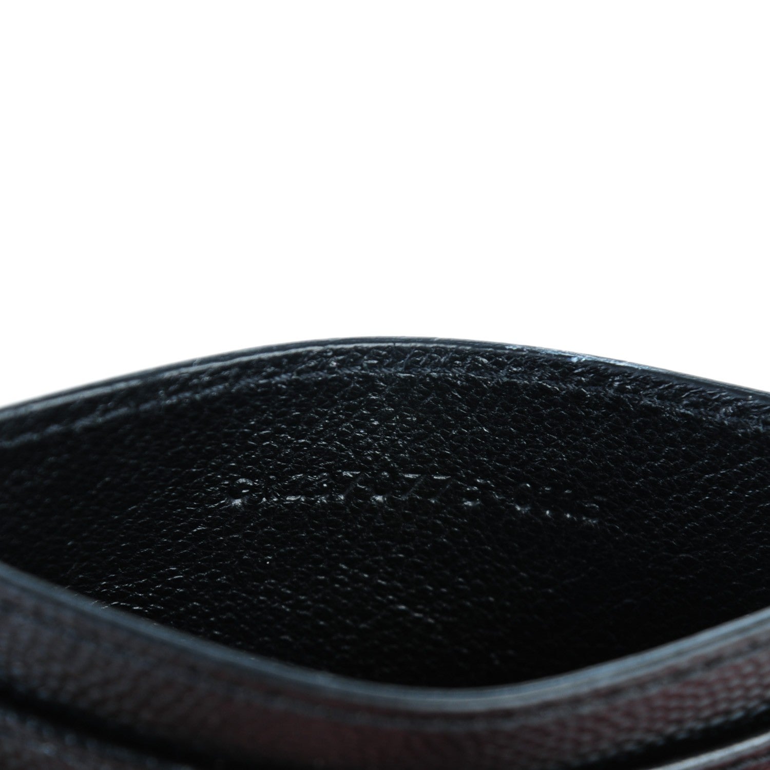 Saint Laurent Grain De Poudre Matelasse Chevron Monogram Credit Card Case Black 9 of 15