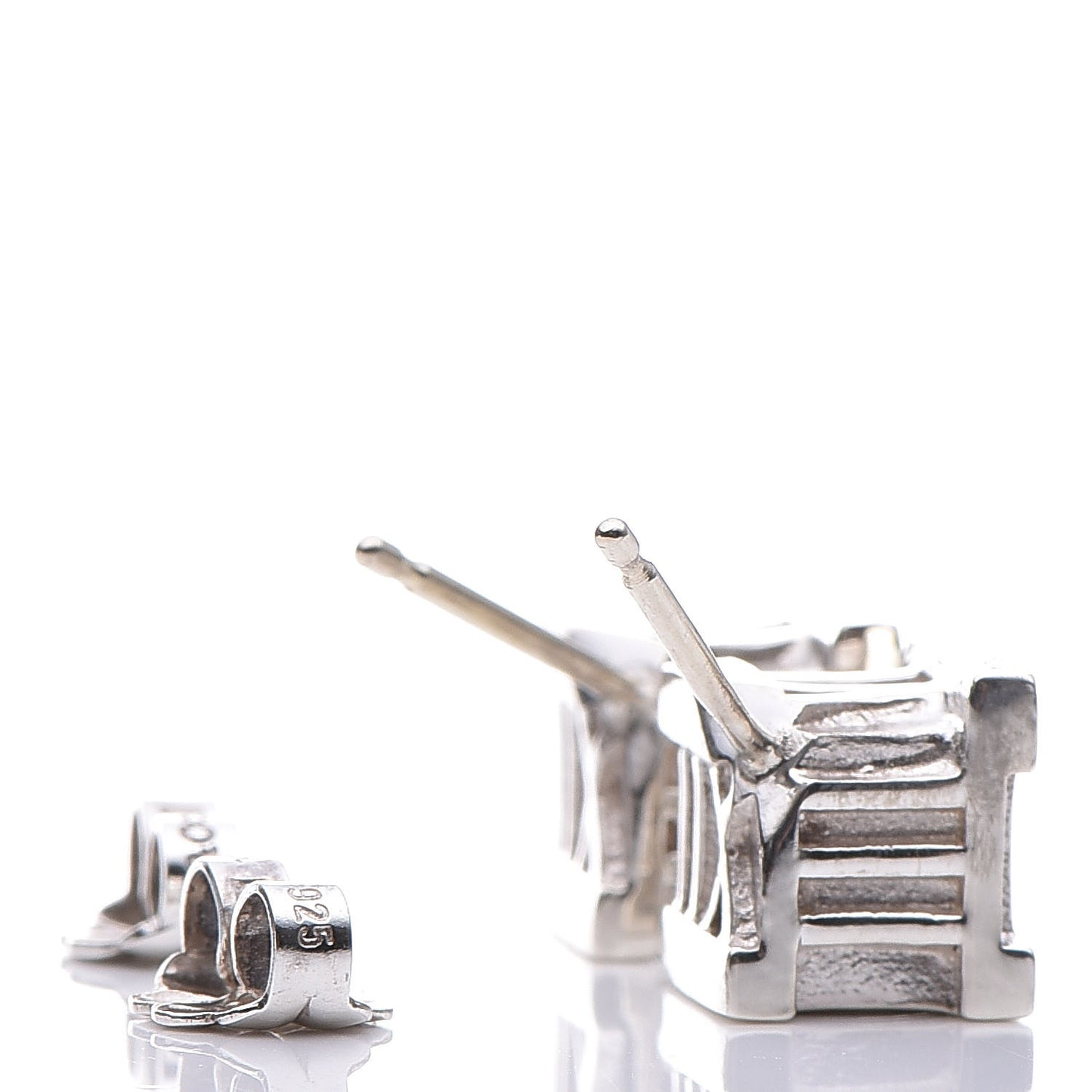 Sterling Silver Atlas Cube Earrings