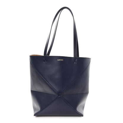 Loewe Shiny Calfskin XL Puzzle Fold Tote Abyss Blue 1 of 9