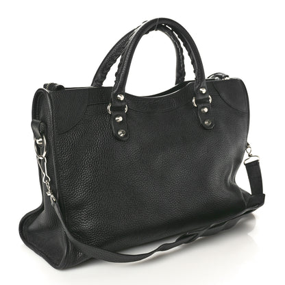 Balenciaga Vibrato Calfskin Classic Silver Hardware City Black 4 of 11