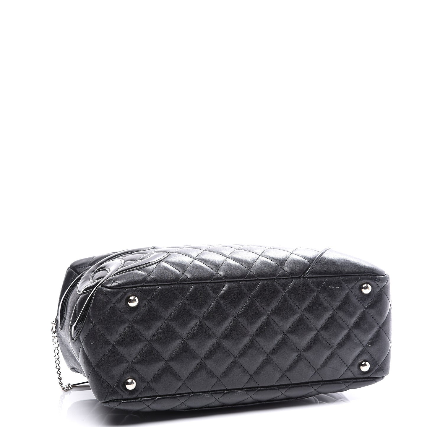 Calfskin Quilted Large Cambon Bowler Black