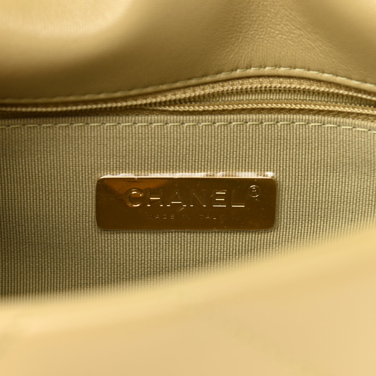 Lambskin Quilted Medium Chanel 19 Flap Light Green