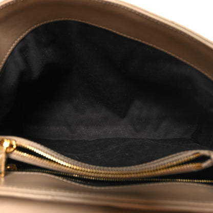 Saint Laurent Calfskin Y Quilted Monogram Medium Loulou Chain Satchel Dark Beige 5 of 10