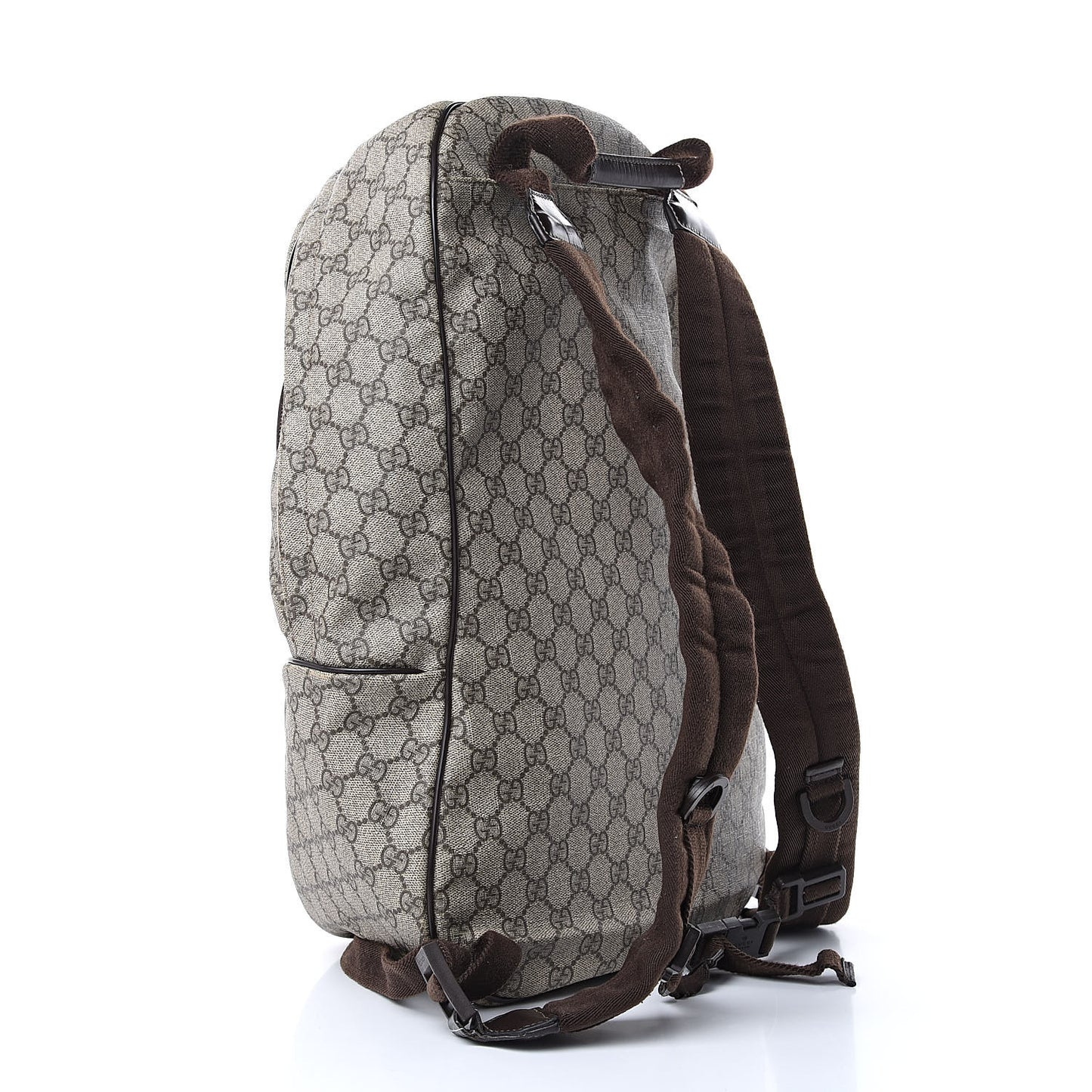 GG Plus Monogram Interlocking G Medium Backpack Dark Brown