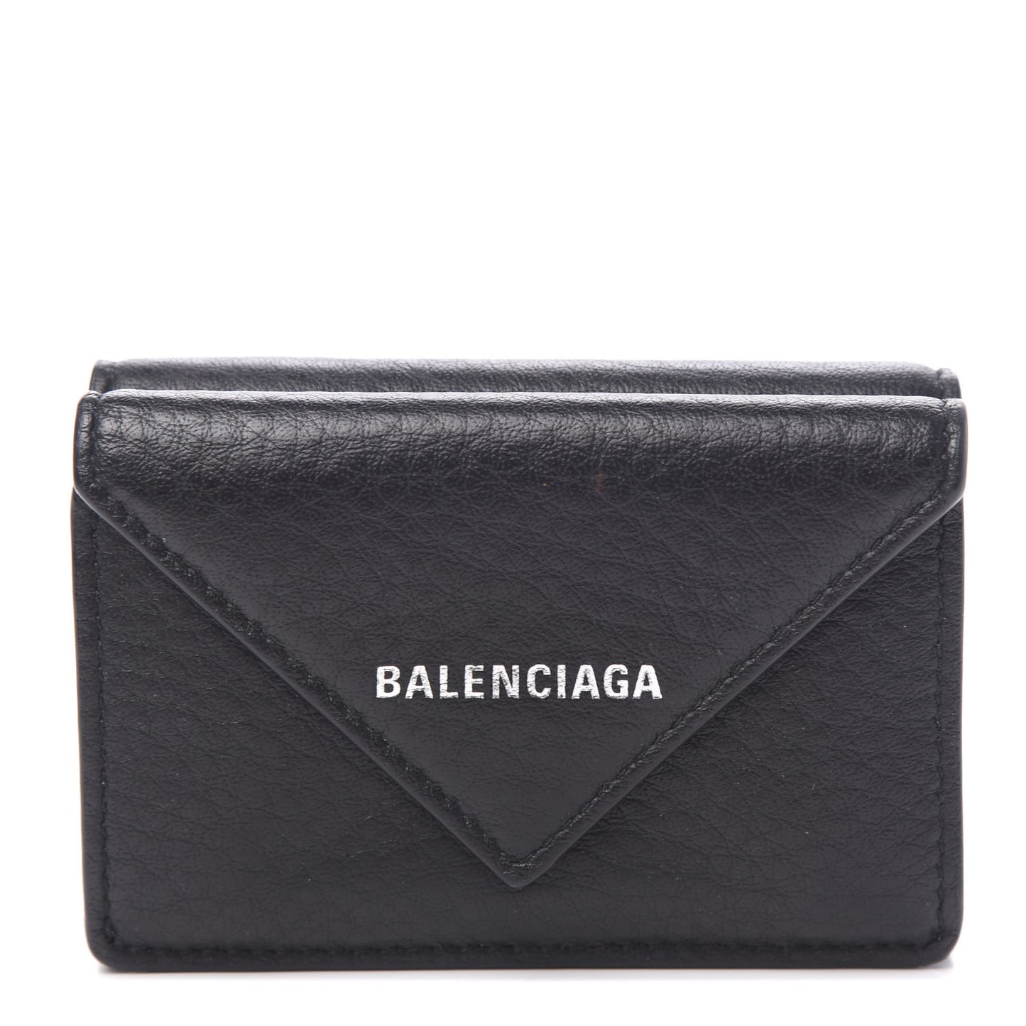 Calfskin Mini Papier Wallet Black
