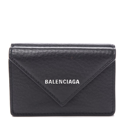 Balenciaga Calfskin Mini Papier Wallet Black 1 of 6